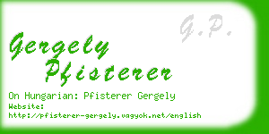 gergely pfisterer business card